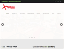 Tablet Screenshot of exclusivefitness.ro